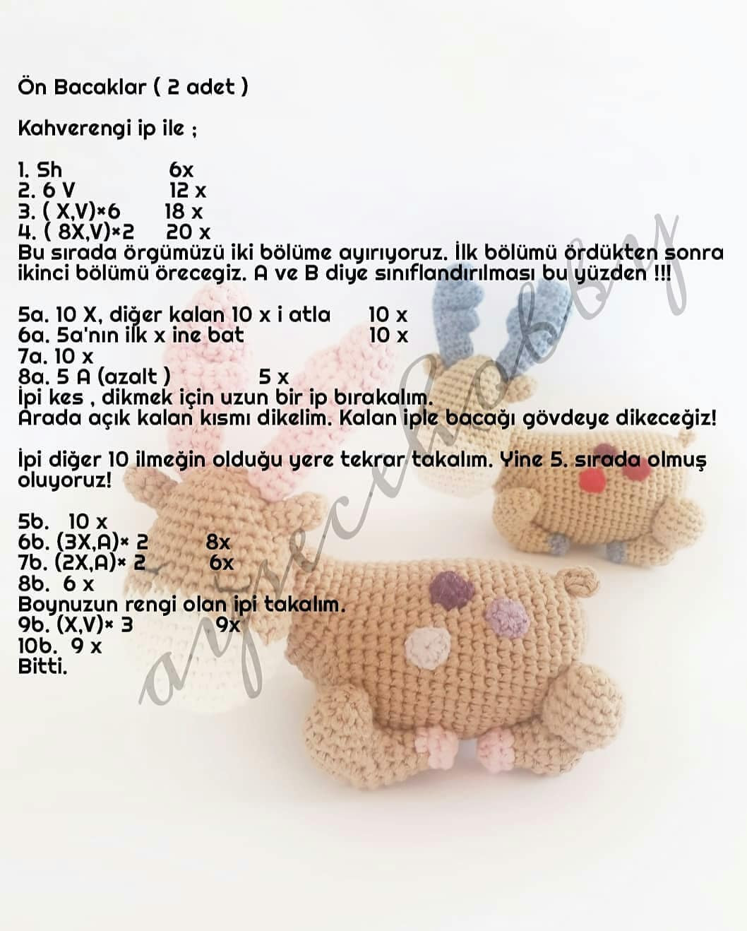 Ücretsiz Tarif: Sevimli Amigurumi Geyik Yapımı İçin Adım Adım Kılavuz