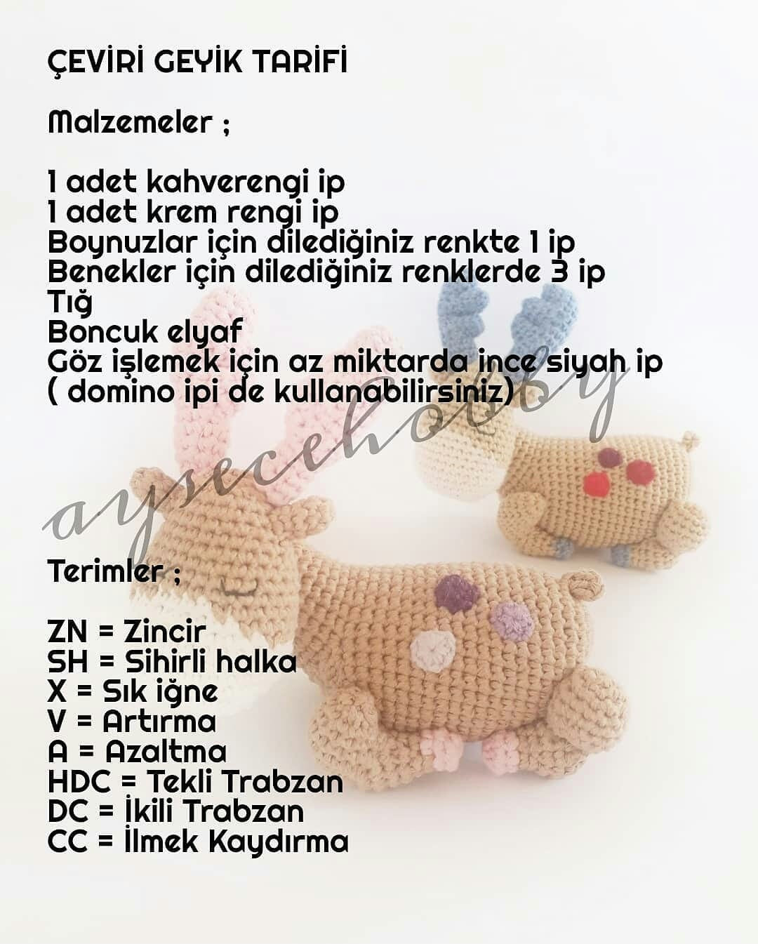 Ücretsiz Tarif: Sevimli Amigurumi Geyik Yapımı İçin Adım Adım Kılavuz