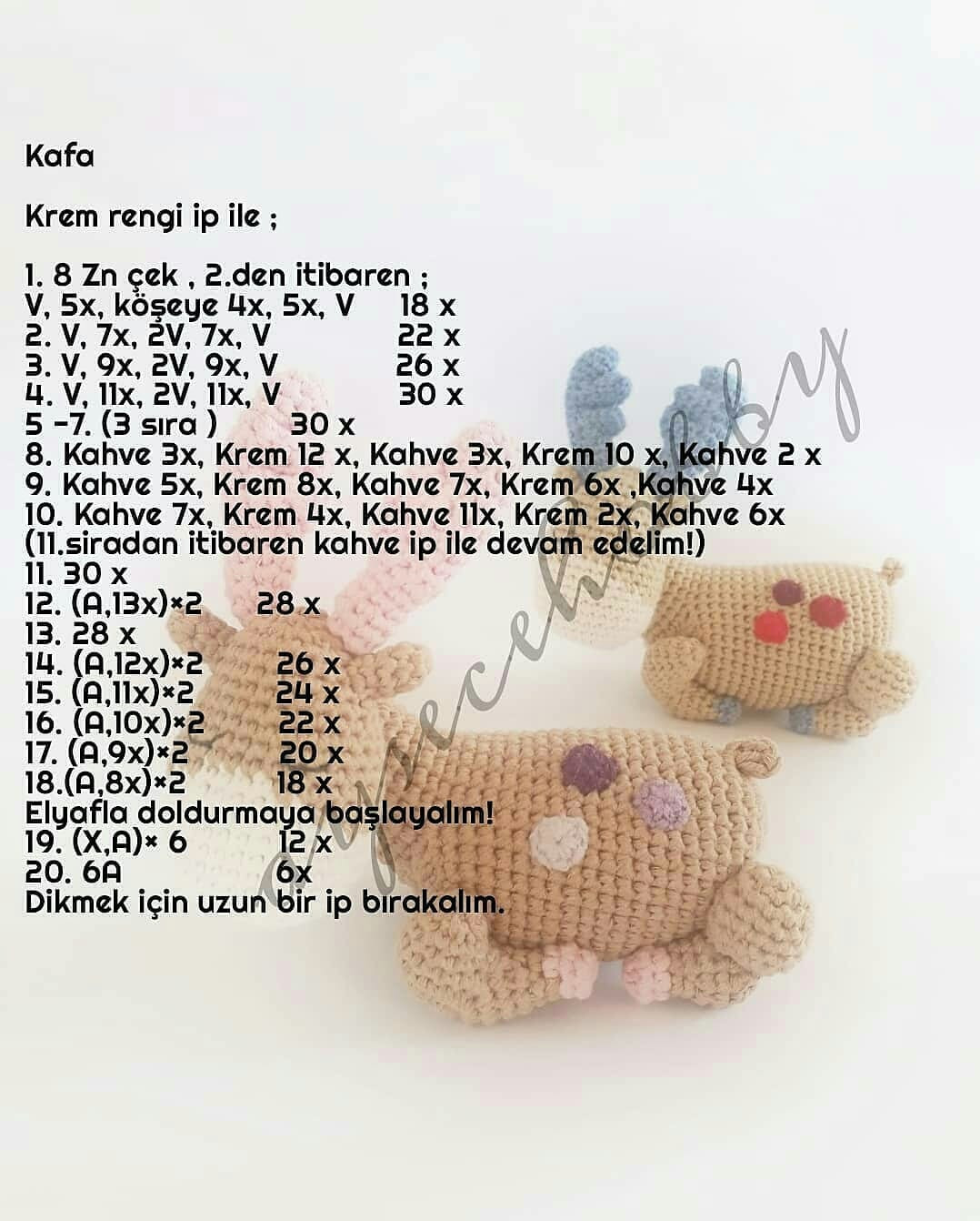 Ücretsiz Tarif: Sevimli Amigurumi Geyik Yapımı İçin Adım Adım Kılavuz