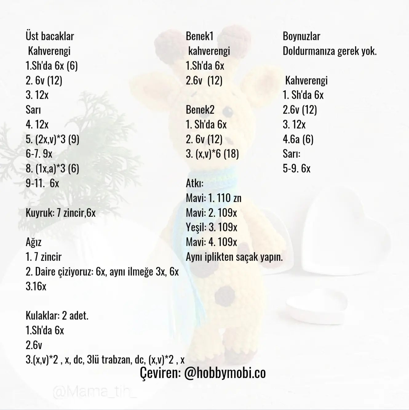Ücretsiz Tarif: Sevimli Amigurumi Zürafa Yapımı İçin Detaylı Rehber