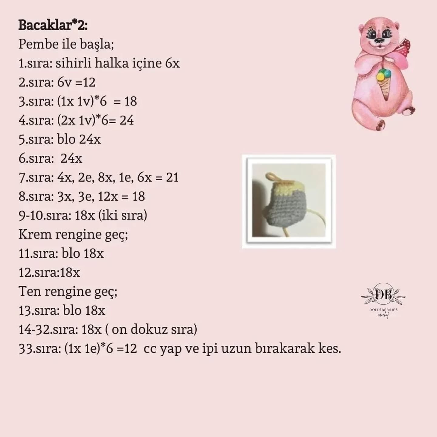 Ücretsiz Tarif: Sevimli Berry Ayıcık Amigurumi Yapımı