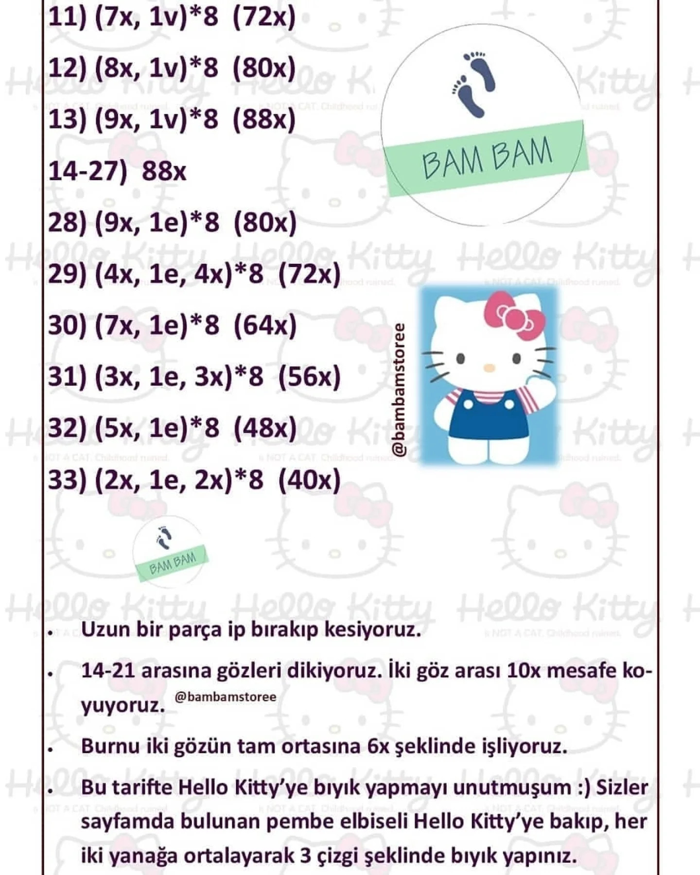 Ücretsiz Tarif: Sevimli Kedi Amigurumi Modeli