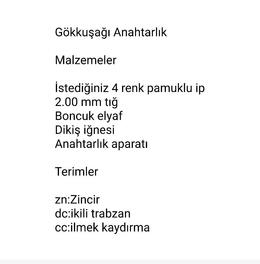 Ücretsiz Tarif: Tığ İşi Gökkuşağı Anahtarlık