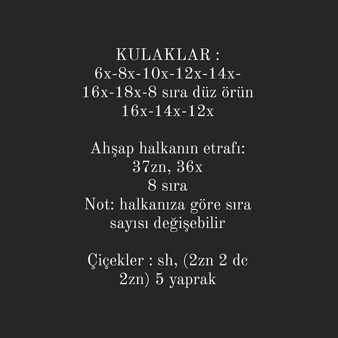 Ücretsiz Tavşan Diş Kaşıyıcı ve Emzik Zinciri Örgü Tarifi