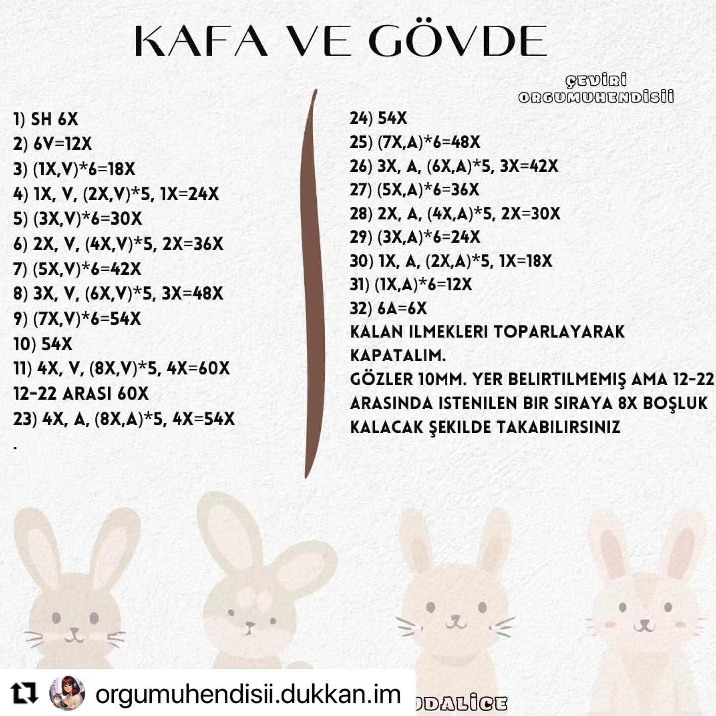 Ücretsiz Tavşan ve Havuç Amigurumi Tarifi Keşfedin