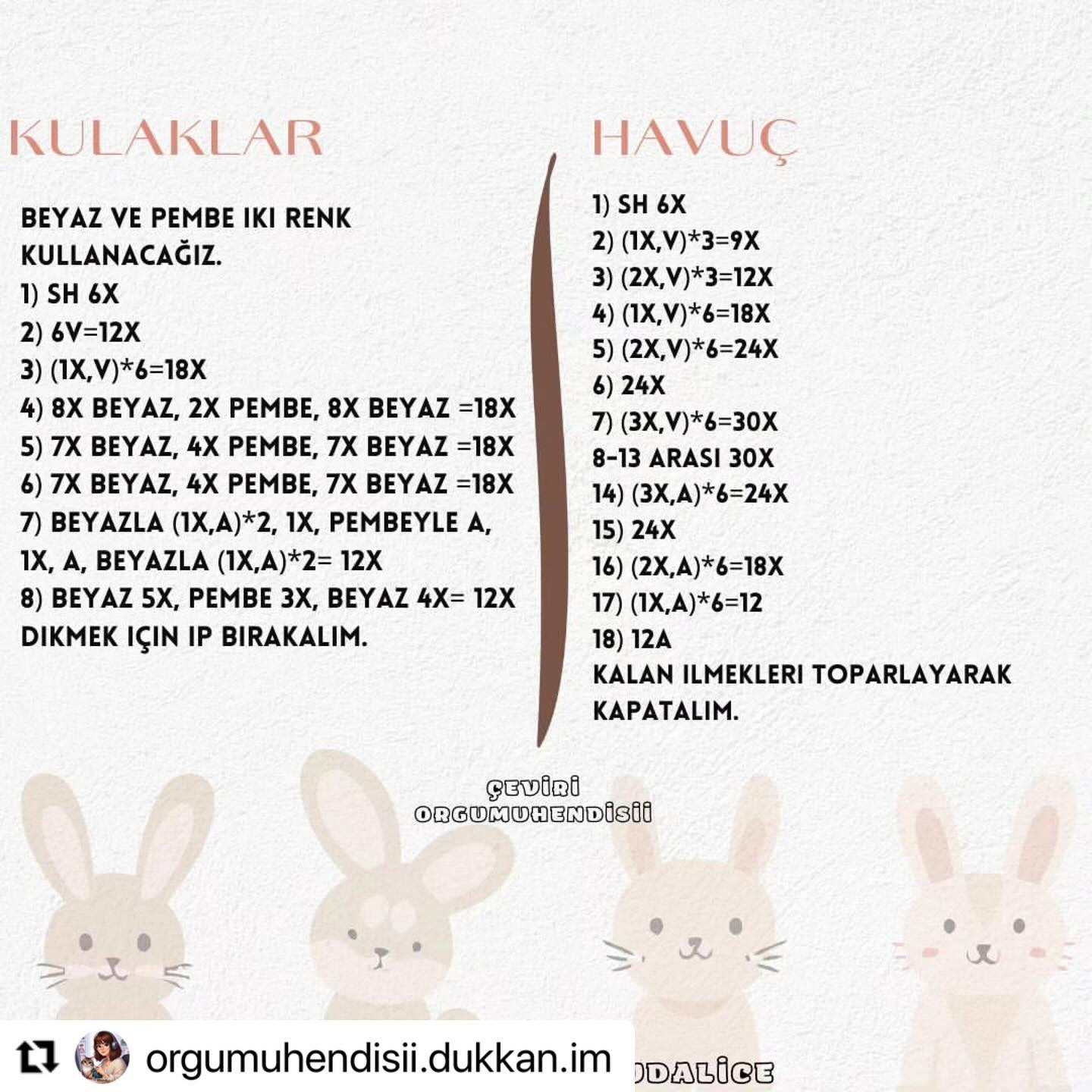 Ücretsiz Tavşan ve Havuç Amigurumi Tarifi Keşfedin