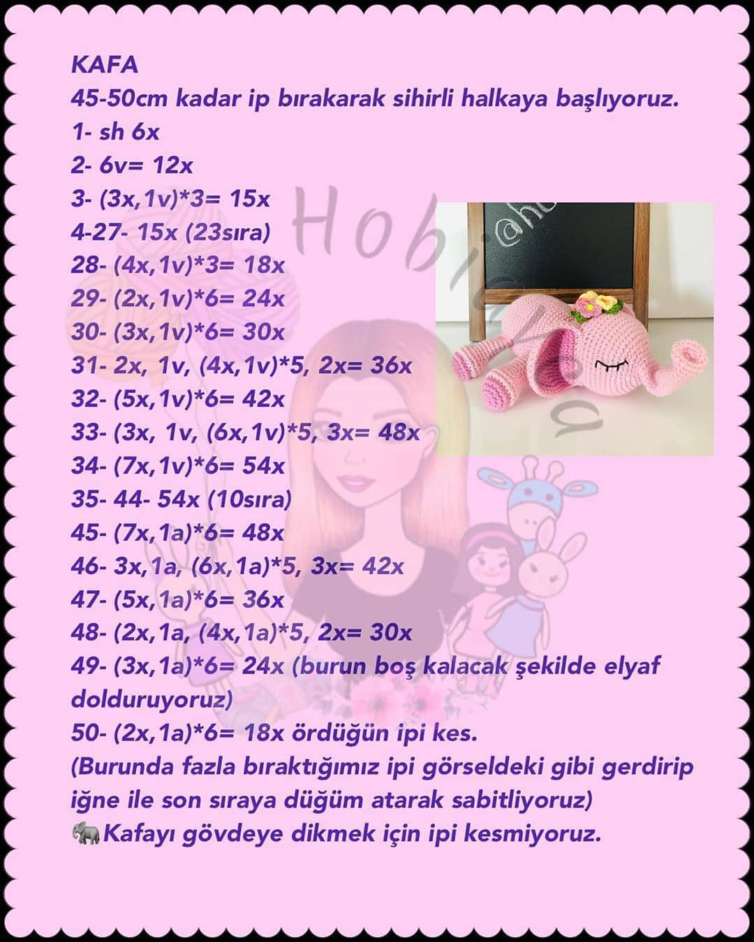 Ücretsiz Uyuyan Fil Amigurumi Tarifi - Sevimli ve Kolay Yapım