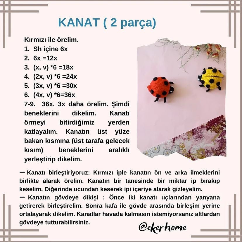 Uğur Böceği Amigurumi: Adım Adım Ücretsiz Örgü Tarifi