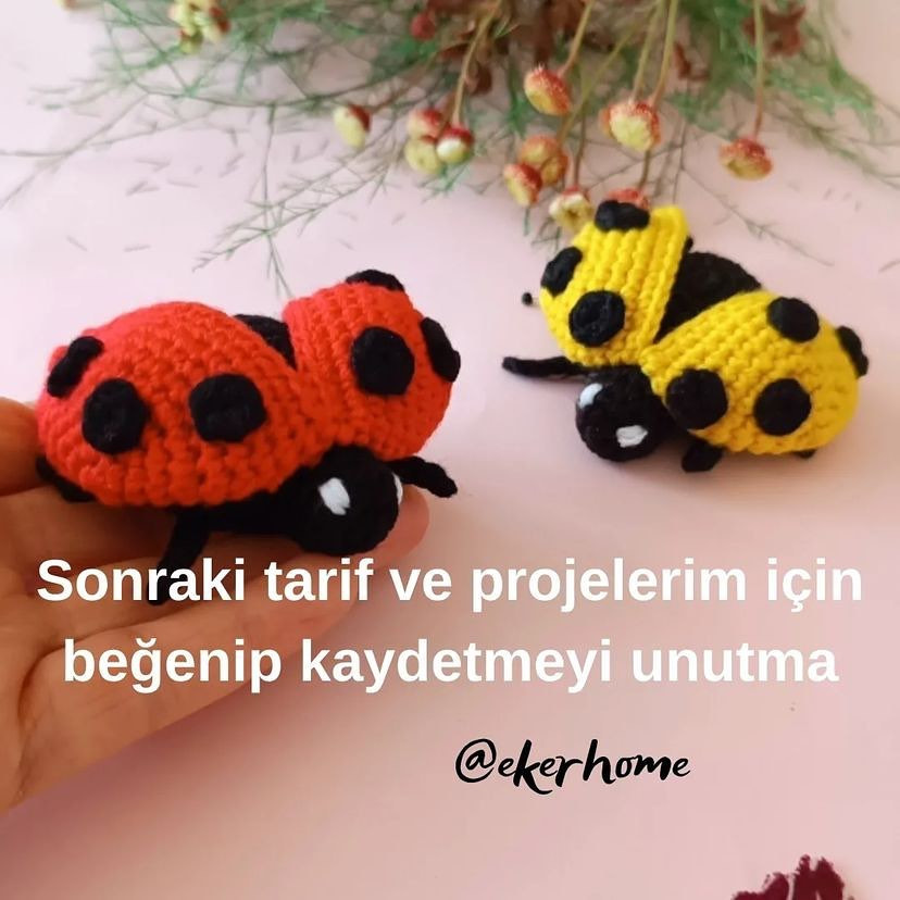 Uğur Böceği Amigurumi: Adım Adım Ücretsiz Örgü Tarifi