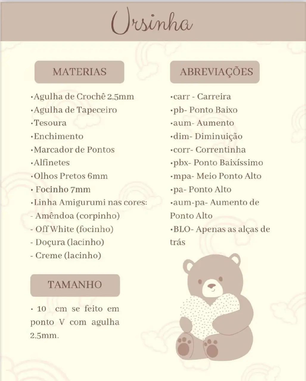 Ursinha de Crochê: Receita Grátis para Criar seu Próprio Amigurumi