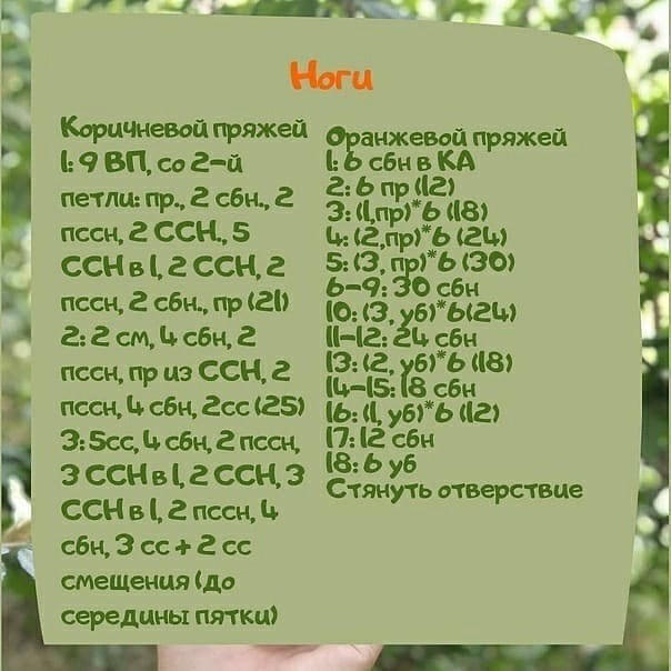 Яркая вязаная игрушка в форме морковного зверька с ушками