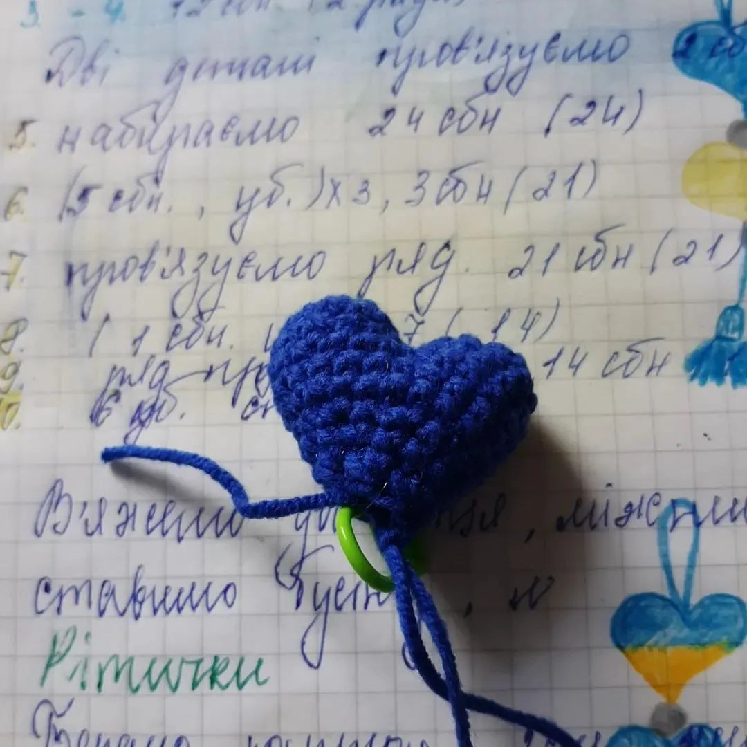 Яркие сердечки из пряжи: схема вязания крючком