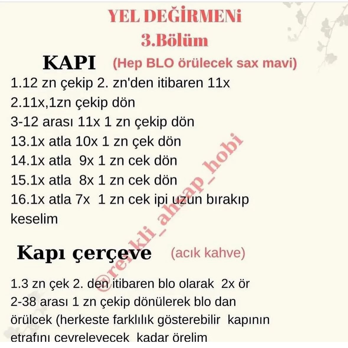 Yel Değirmeni Şeklinde Zarif Amigurumi Tasarım Rehberi