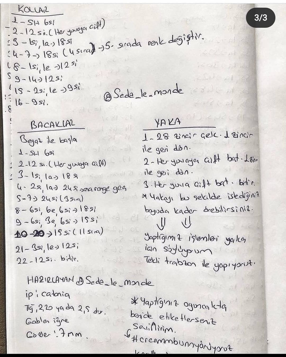 "Yumuşak Tavşan Amigurumi Örgü Deseni ve Tarifi"