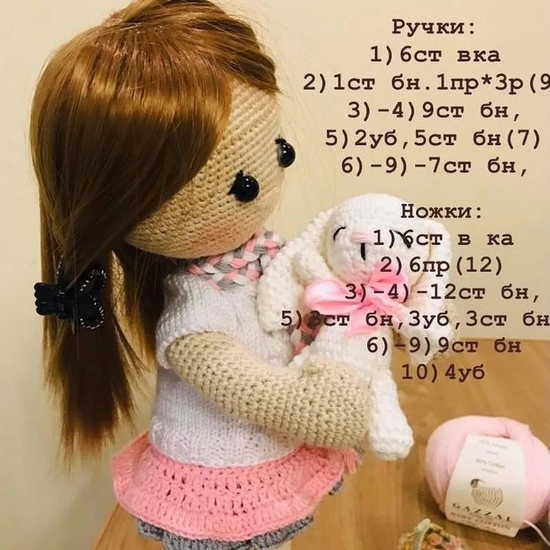 Зайка игрушка для куклы или на брелок: мастер-класс