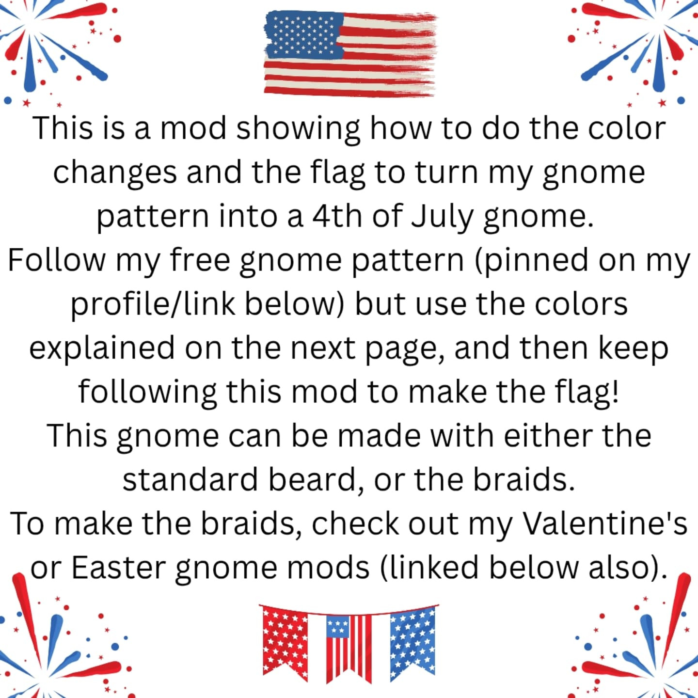 4th of July Gnome Crochet Pattern: Free and Easy Tutorial