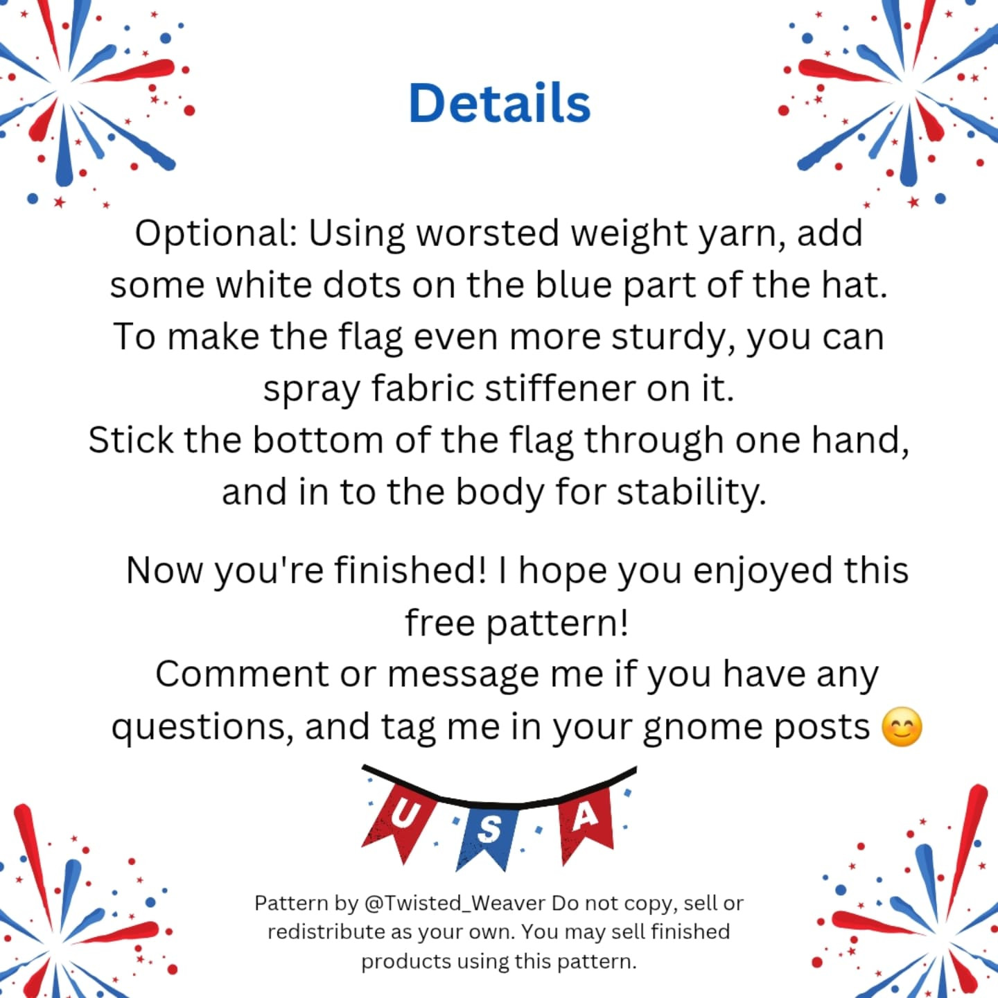 4th of July Gnome Crochet Pattern: Free and Easy Tutorial
