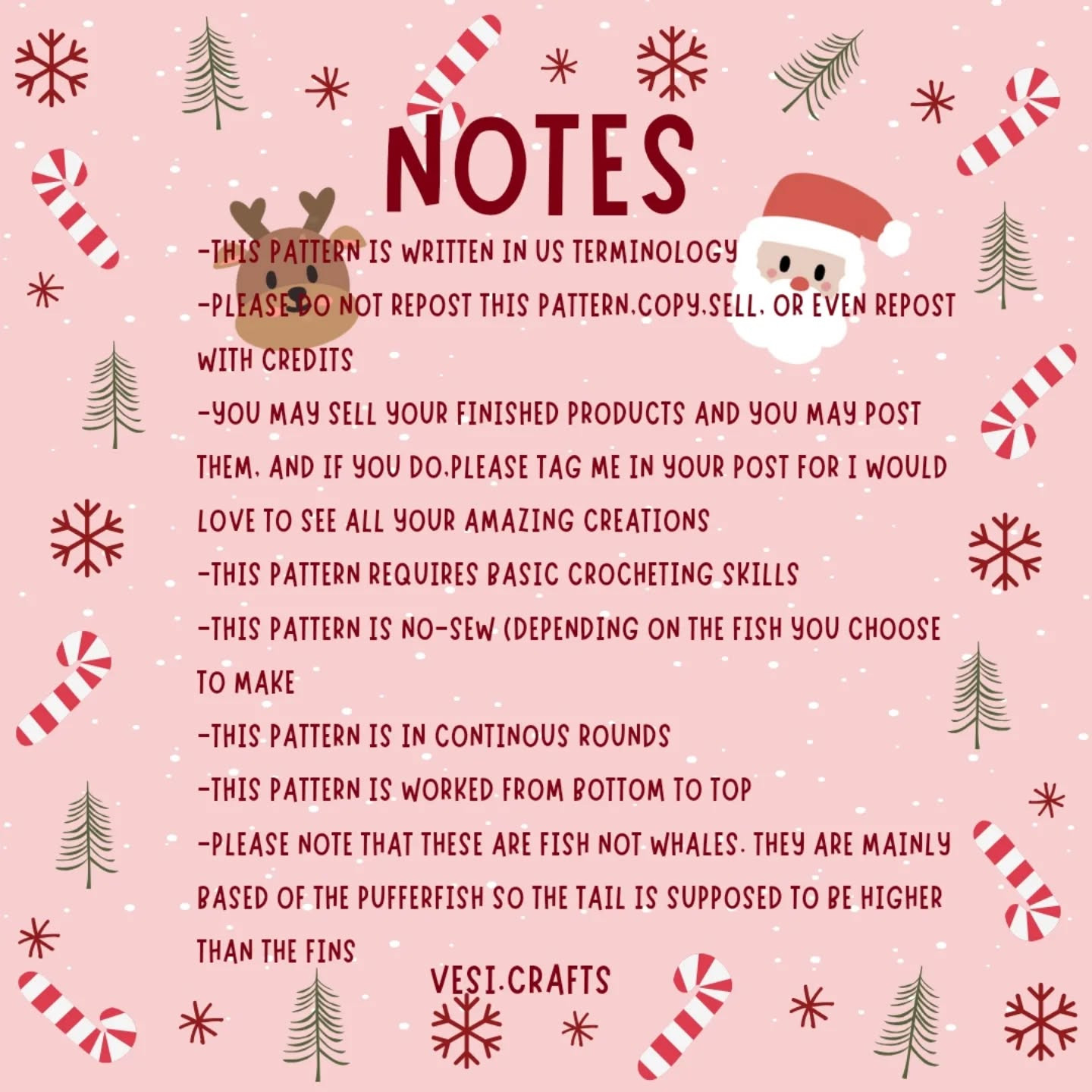 6-in-1 Free Christmas Fish Pattern for Crochet Enthusiasts