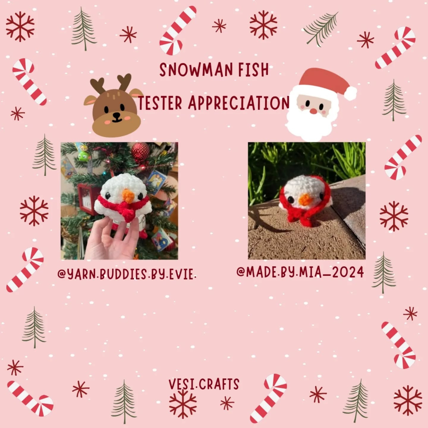 6-in-1 Free Christmas Fish Pattern for Crochet Enthusiasts