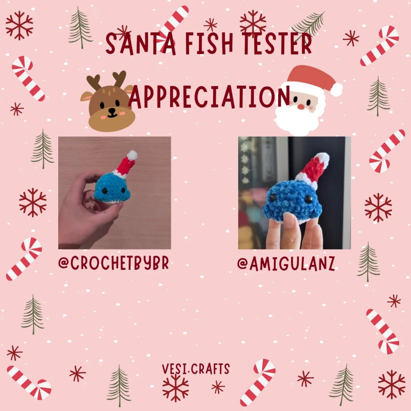 6-in-1 Free Christmas Fish Pattern for Crochet Enthusiasts