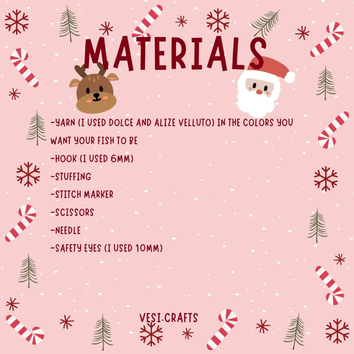 6-in-1 Free Christmas Fish Pattern for Crochet Enthusiasts