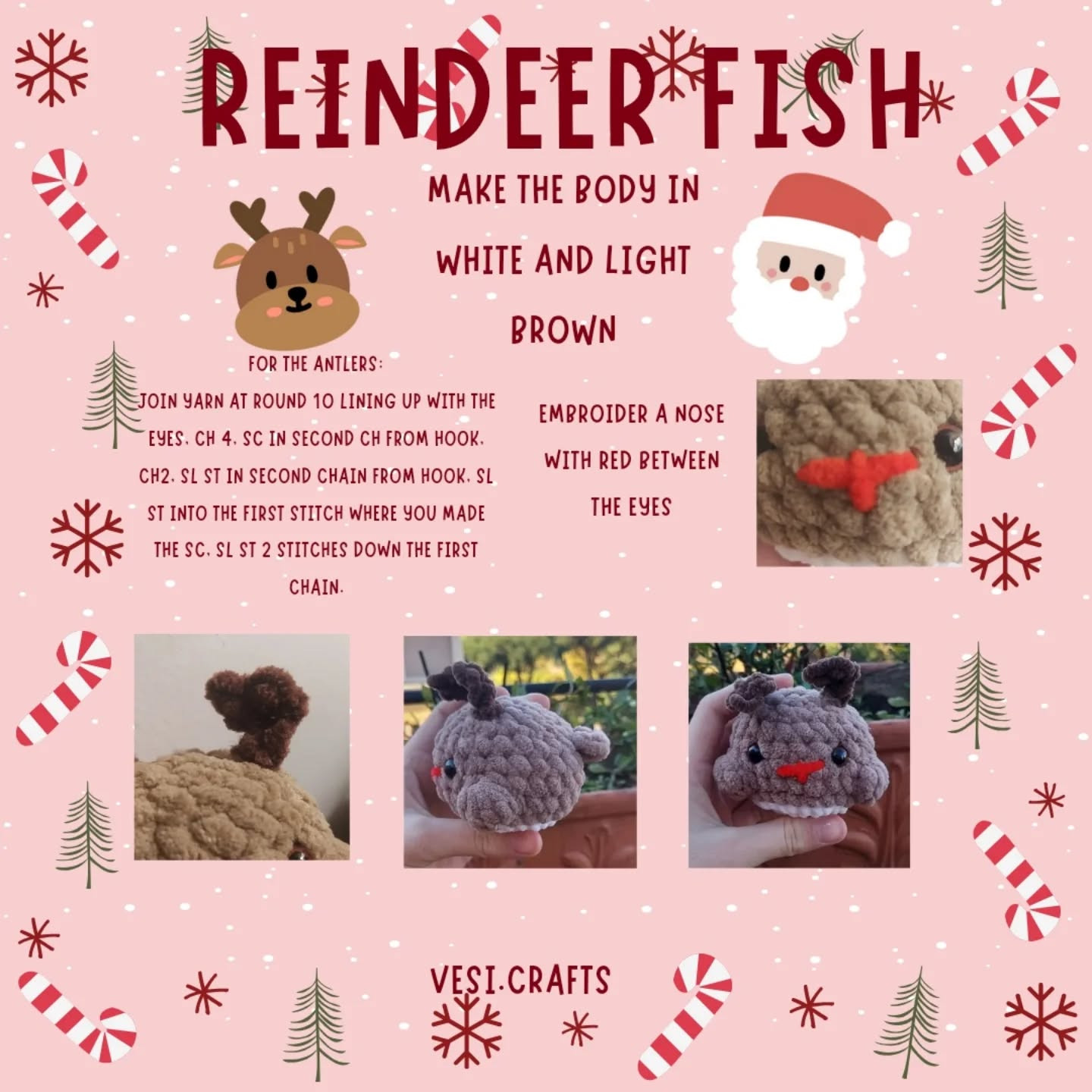 6-in-1 Free Christmas Fish Pattern for Crochet Enthusiasts