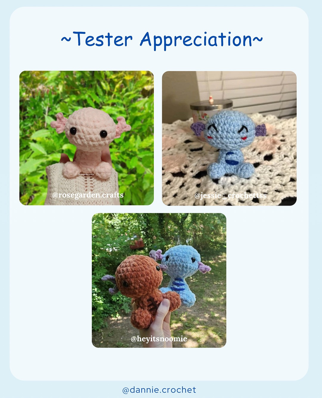 Adorable Blue Amigurumi Creature Crochet Pattern Free