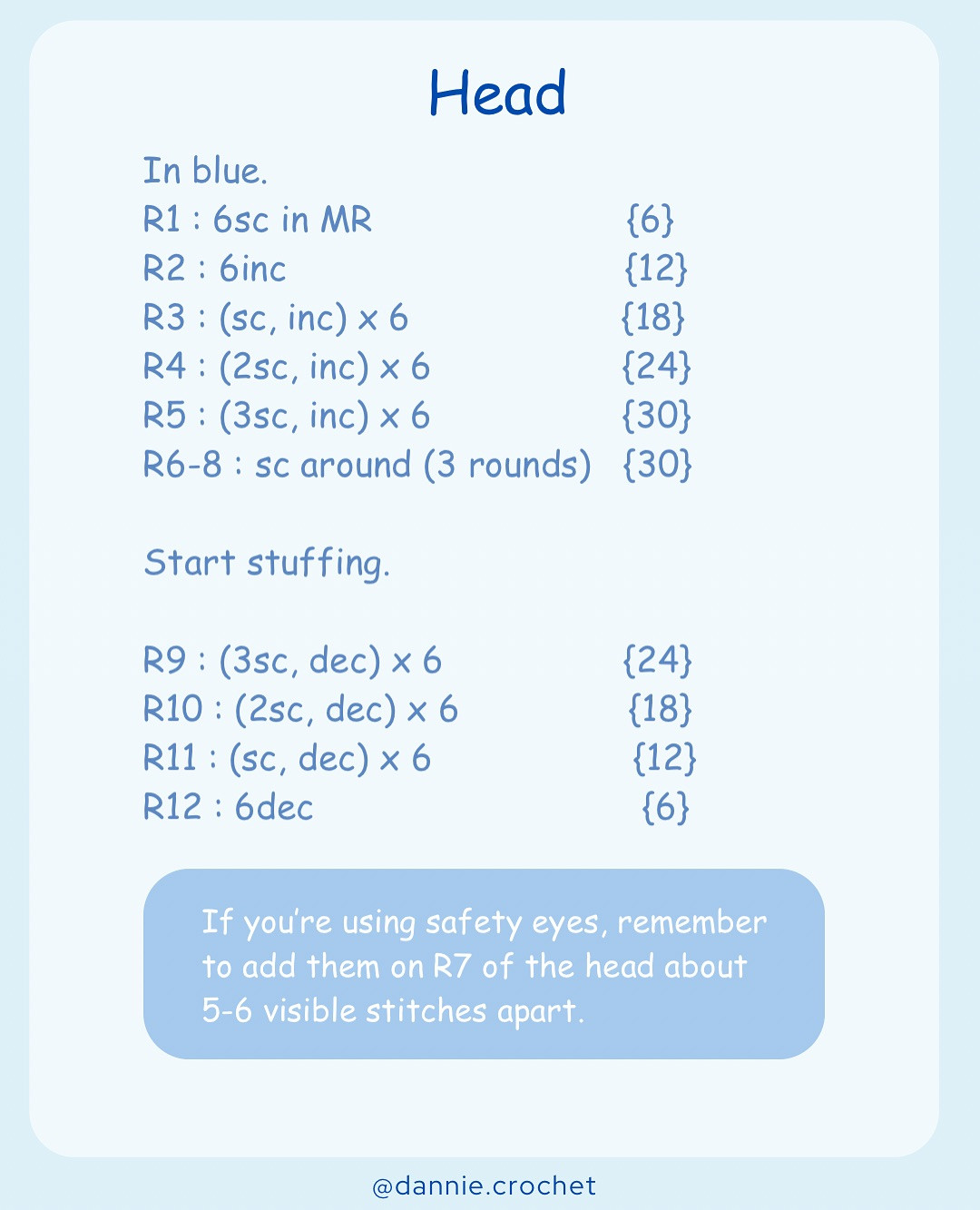 Adorable Blue Amigurumi Creature Crochet Pattern Free