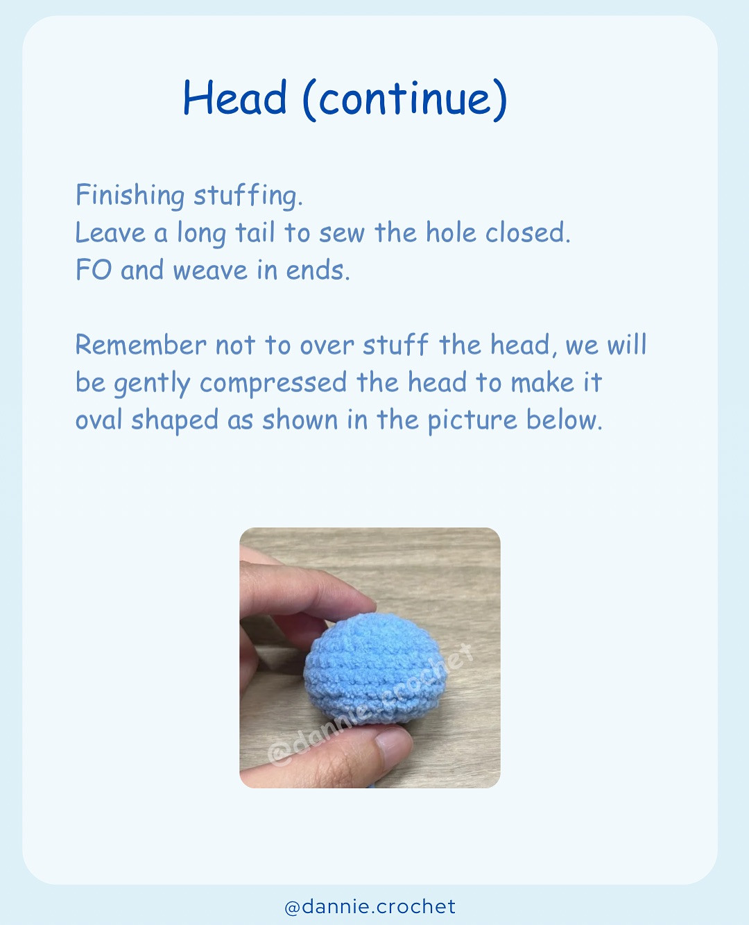 Adorable Blue Amigurumi Creature Crochet Pattern Free