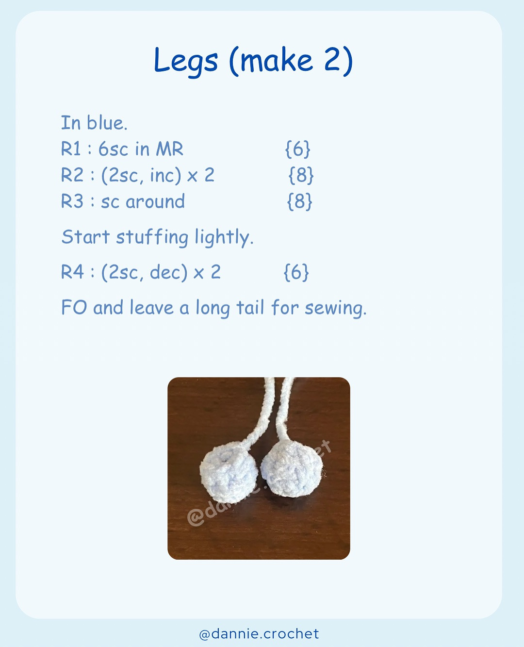 Adorable Blue Amigurumi Creature Crochet Pattern Free