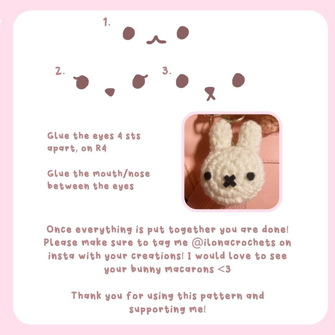 Adorable Bunny Crochet Keychain Free Pattern