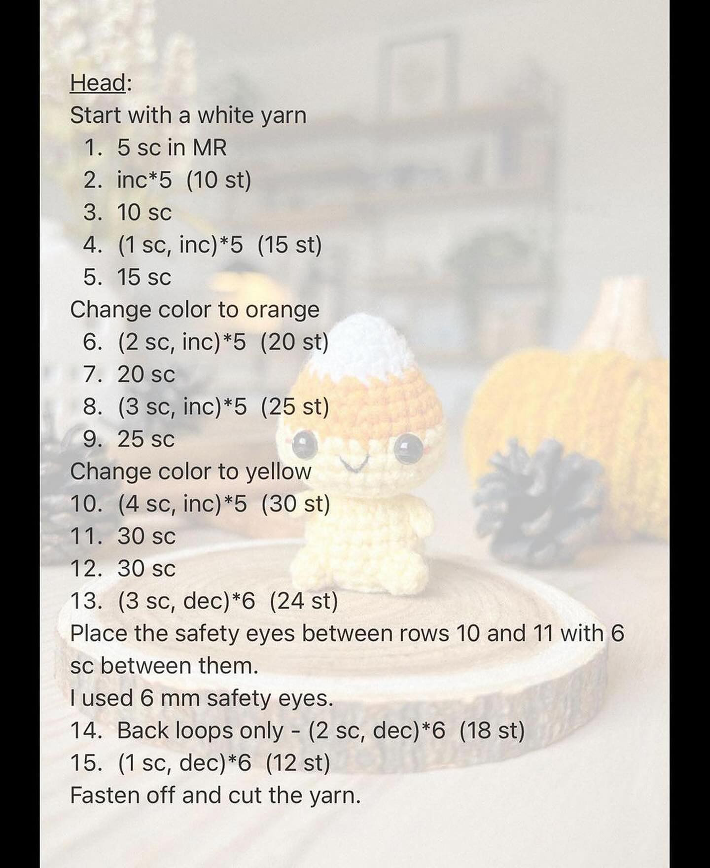 Adorable Candy Corn Amigurumi Crochet Pattern for Halloween