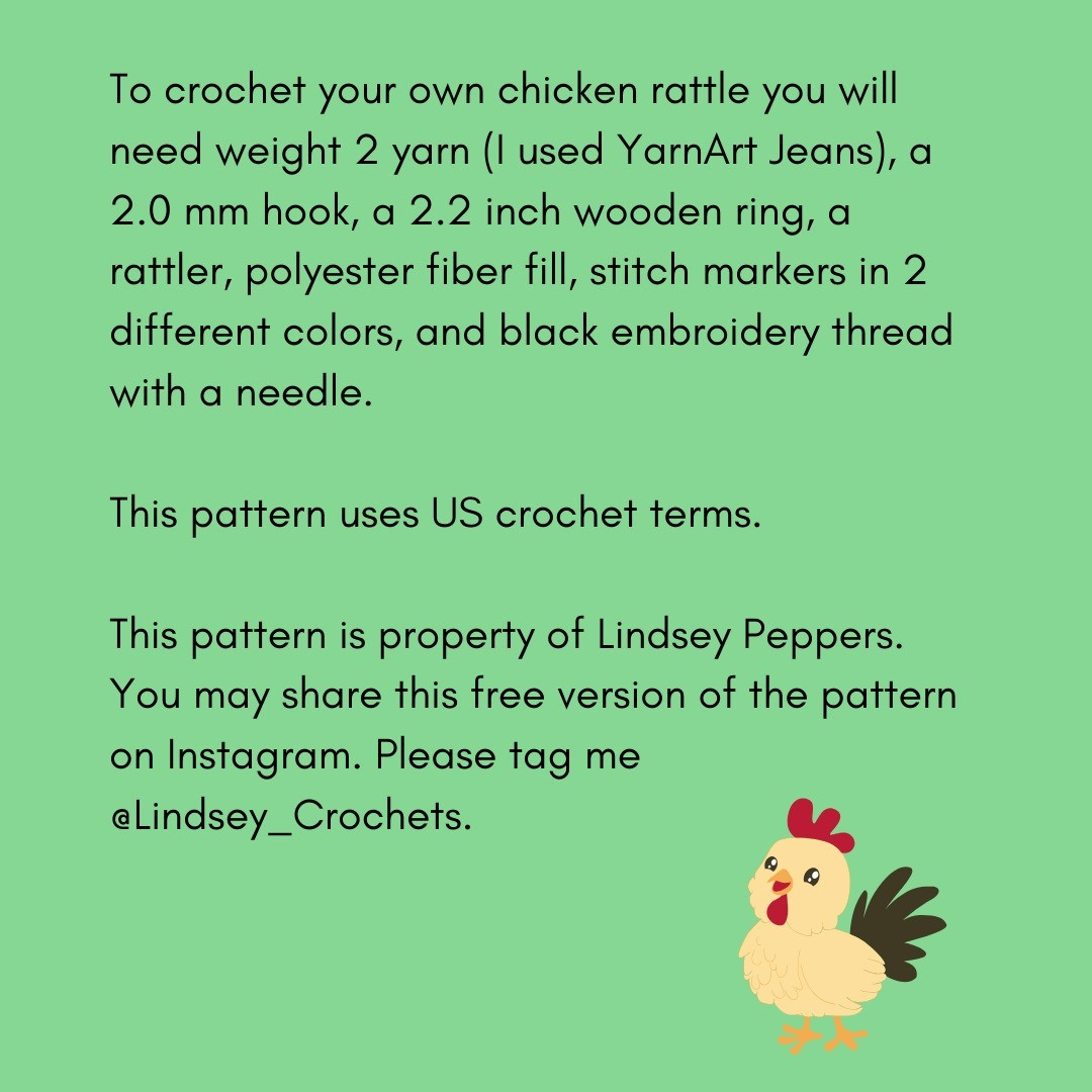 Adorable Chicken Rattle Crochet Pattern Tutorial for Beginners