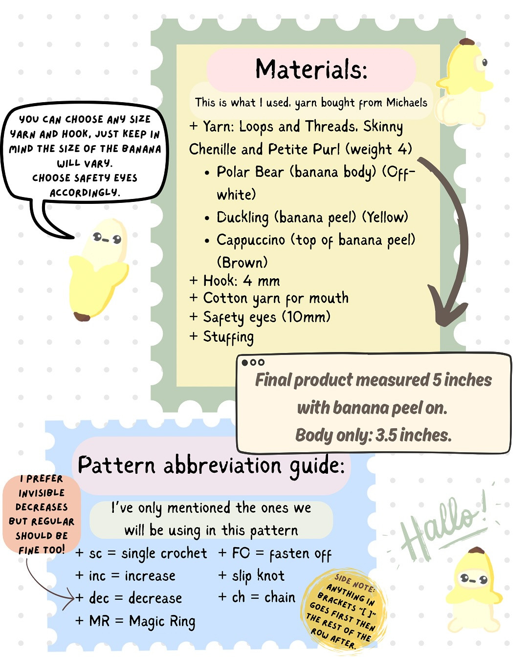Adorable Crochet Banana Plush Pattern for Beginners