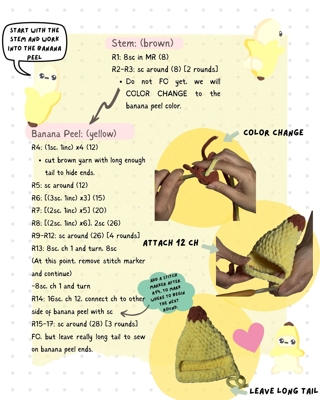 Adorable Crochet Banana Plush Pattern for Beginners