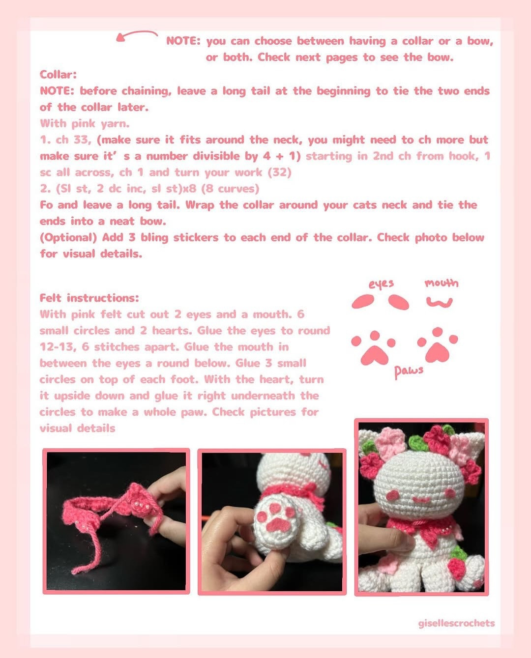 Adorable Crochet Cat with Flower Crown Free Pattern
