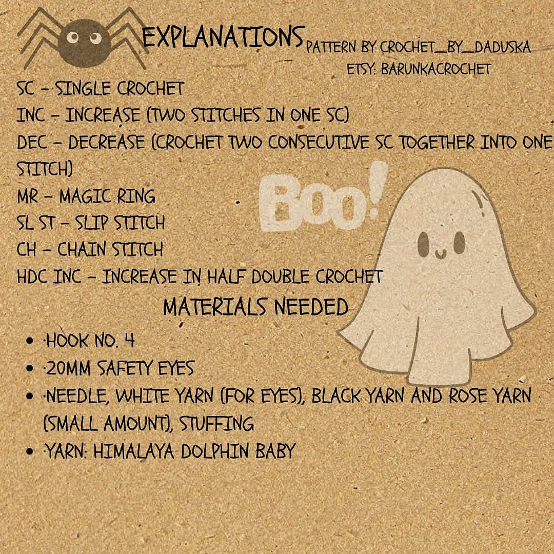 Adorable Crochet Ghost Free Pattern for Beginners
