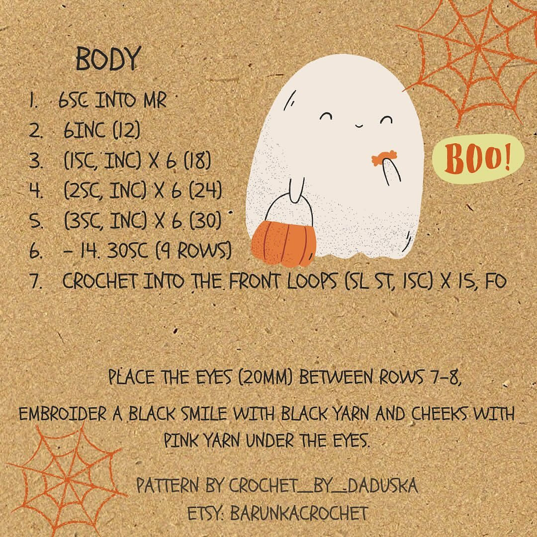 Adorable Crochet Ghost Free Pattern for Beginners