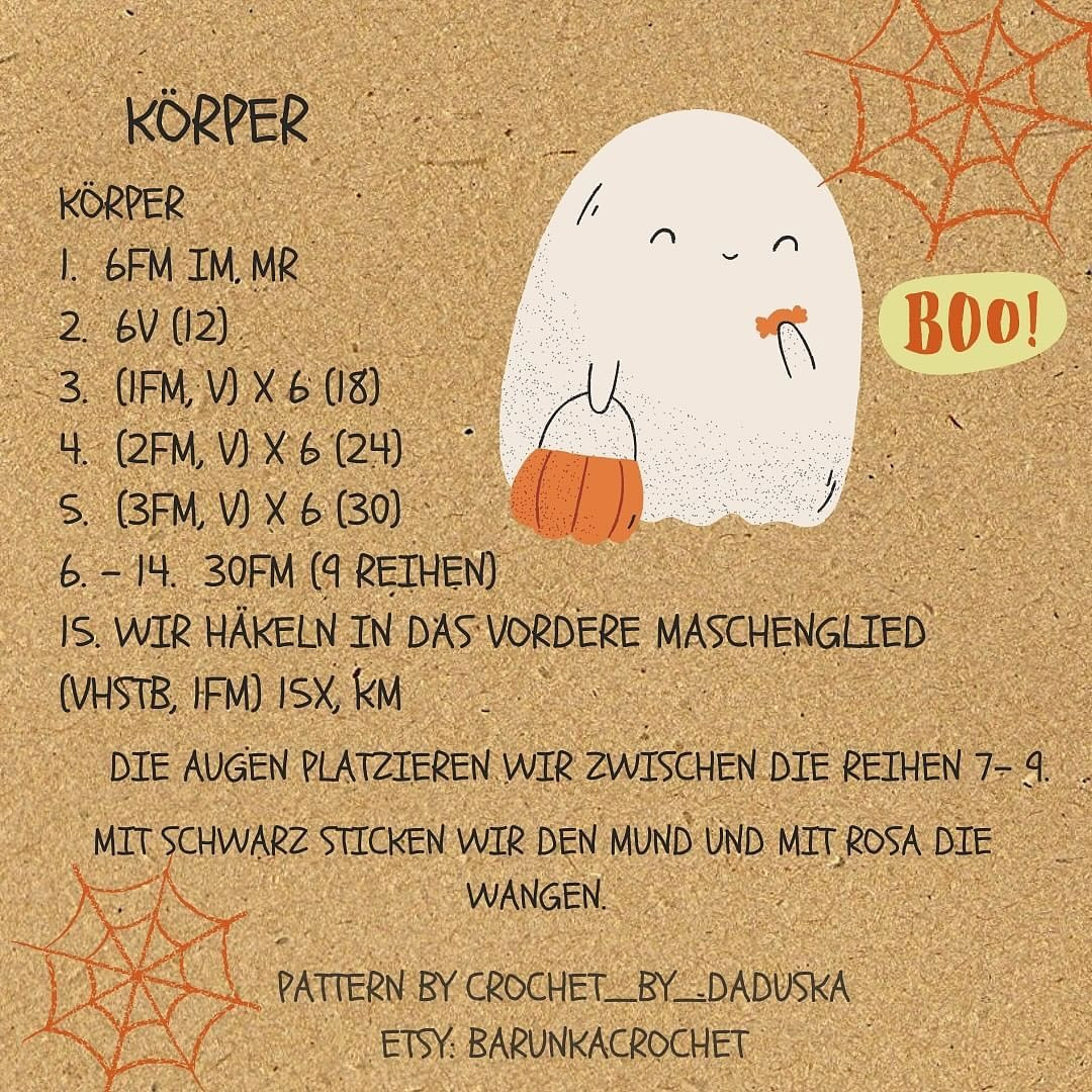 Adorable Crochet Ghost Free Pattern for Beginners