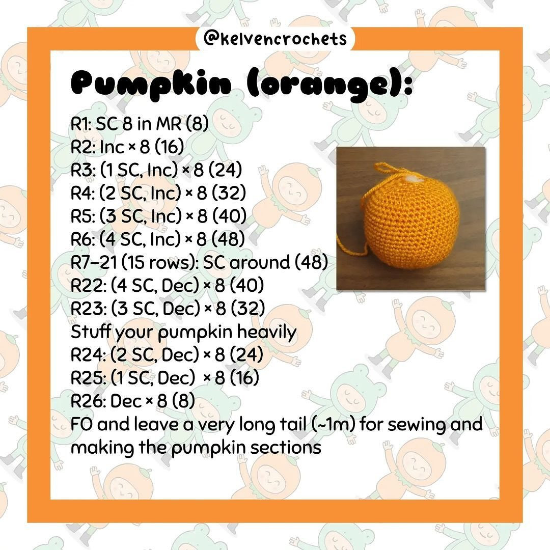 Adorable Crochet Pumpkin Creature Pattern Free Download