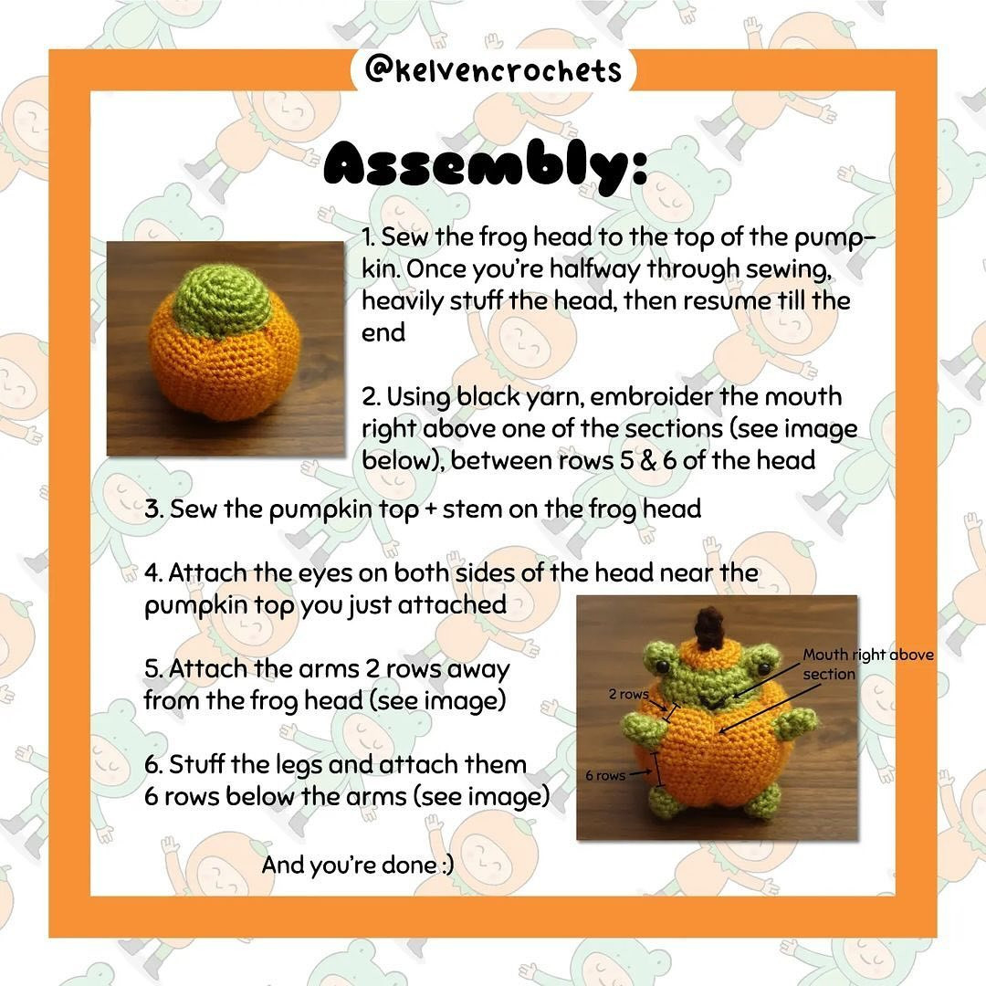 Adorable Crochet Pumpkin Creature Pattern Free Download