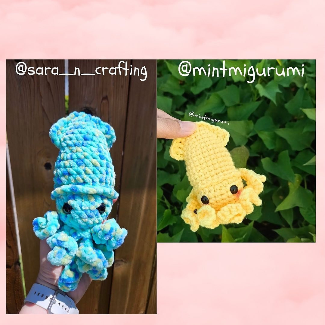 Adorable Crochet Squid Patterns by Talented Crafters