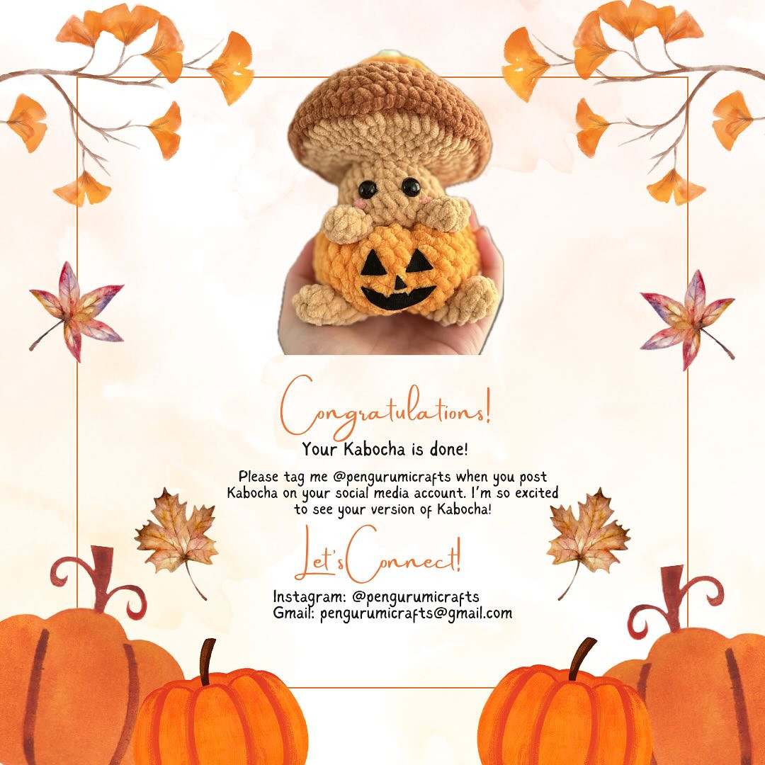 Adorable Kabocha Amigurumi Crochet Pattern for Halloween Fun
