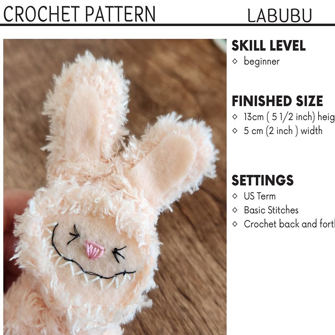Adorable Labubu Free Crochet Pattern for Keychains