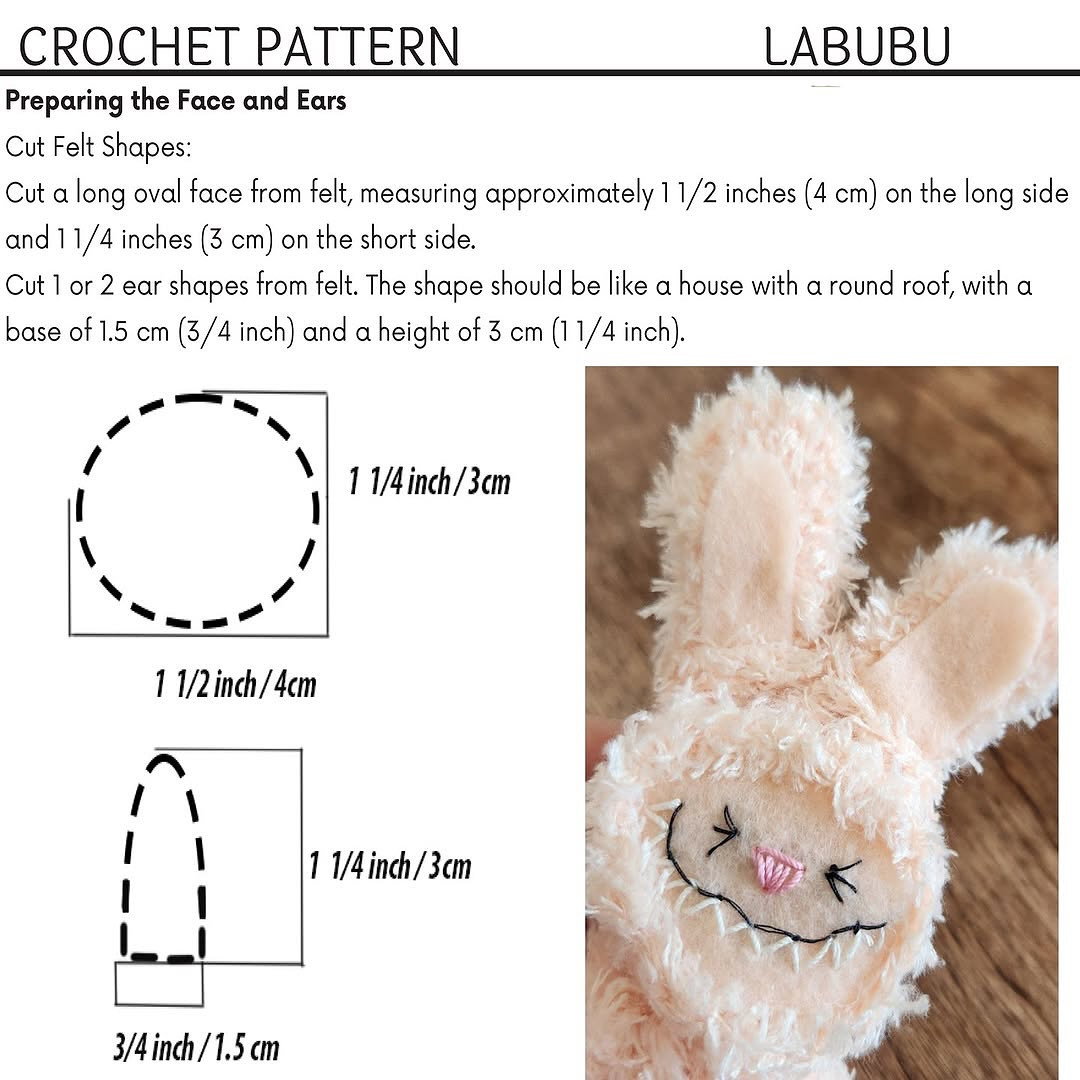 Adorable Labubu Free Crochet Pattern for Keychains