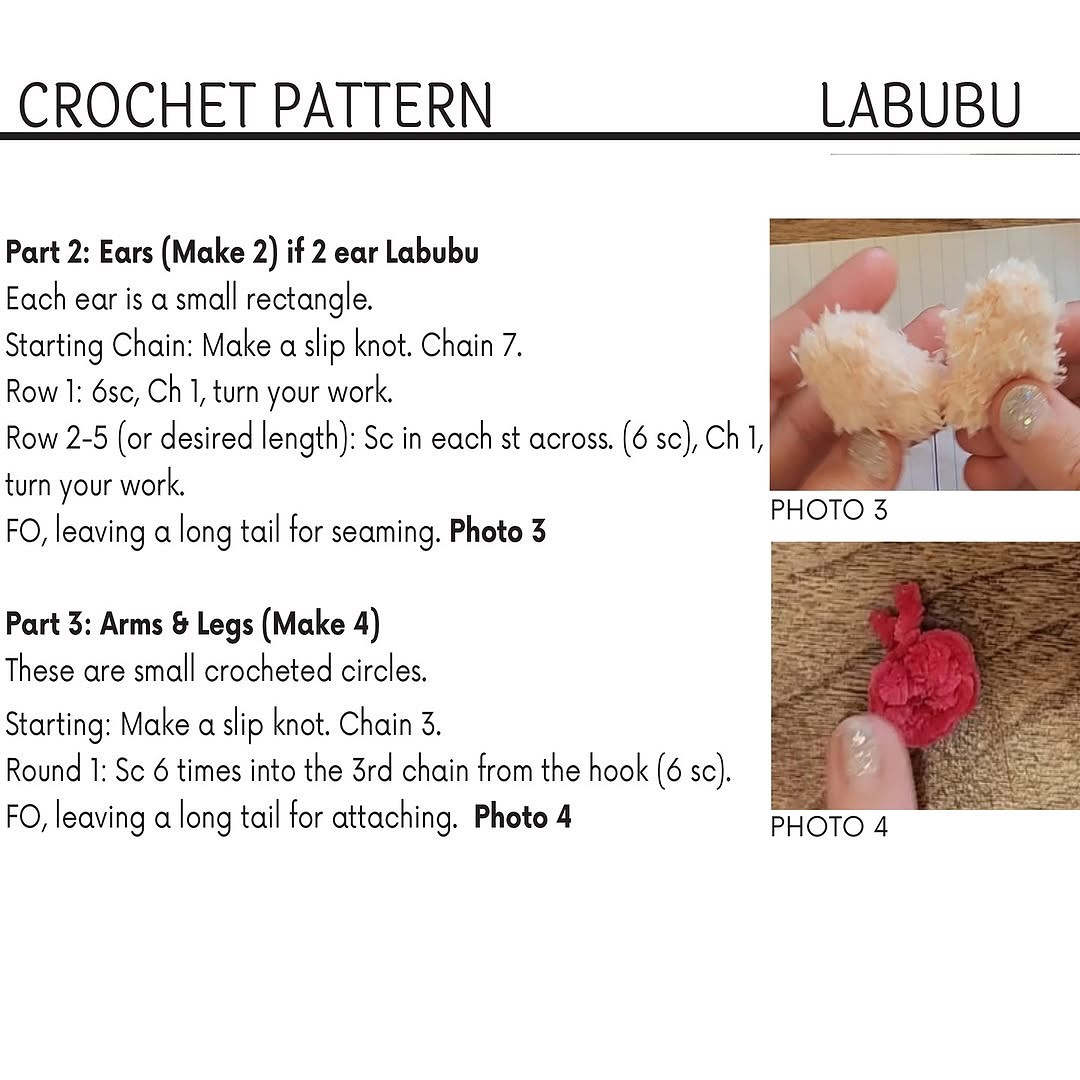 Adorable Labubu Free Crochet Pattern for Keychains