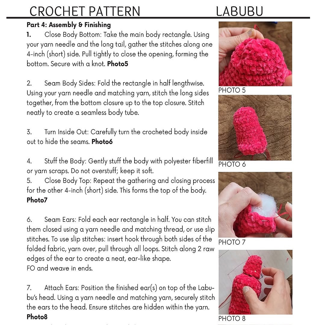 Adorable Labubu Free Crochet Pattern for Keychains