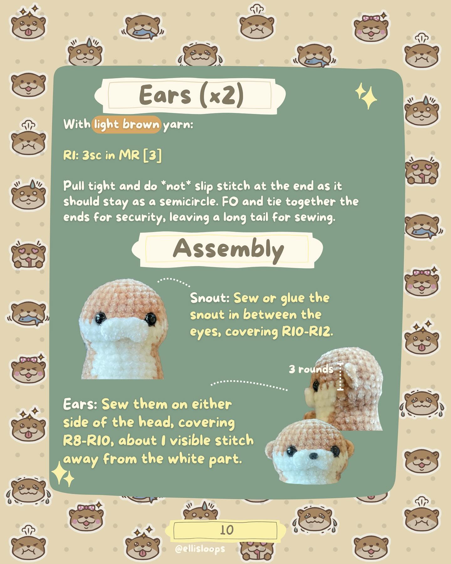 Adorable Otter Crochet Pattern with Plant Pot Accessory