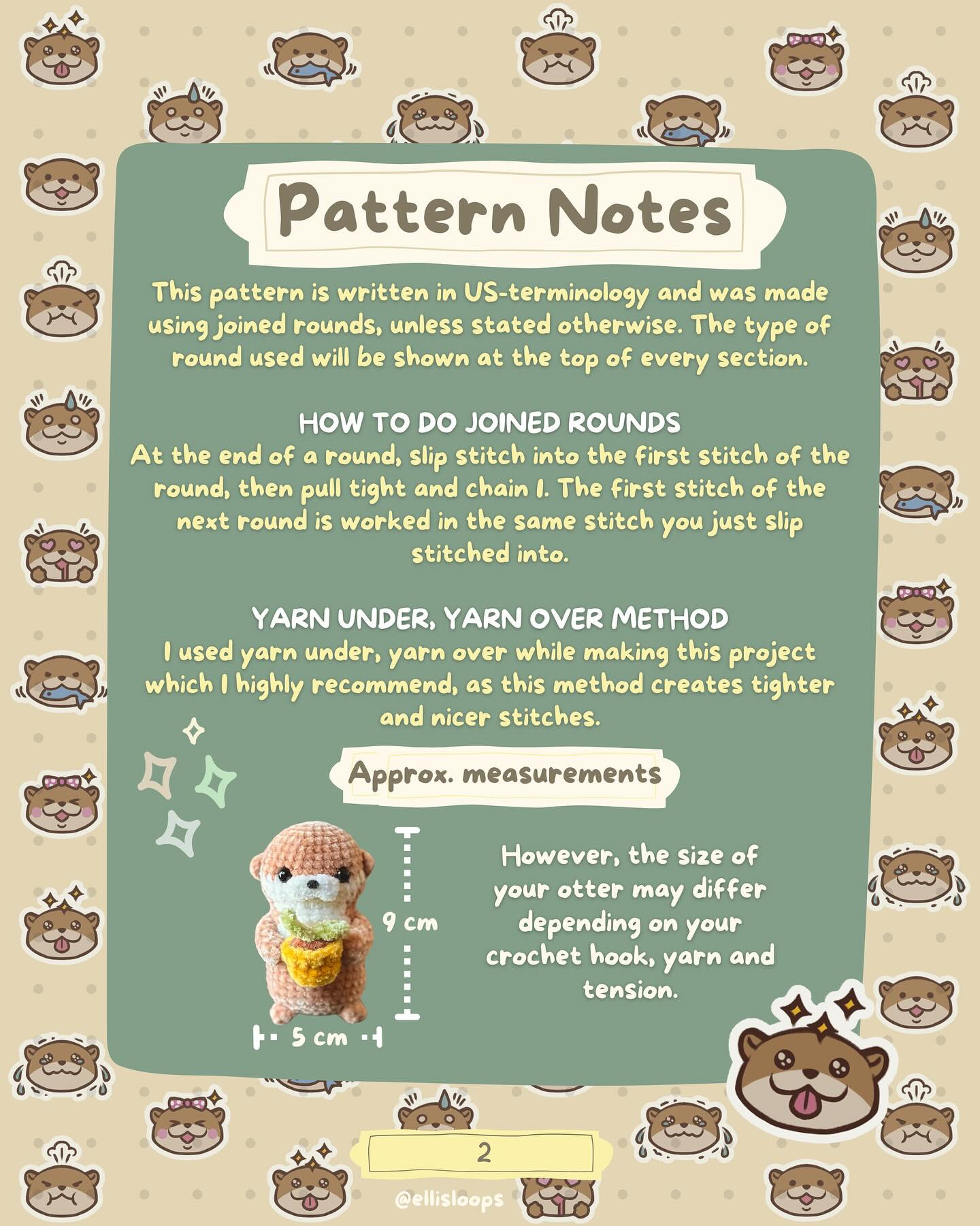 Adorable Otter Crochet Pattern with Plant Pot Accessory