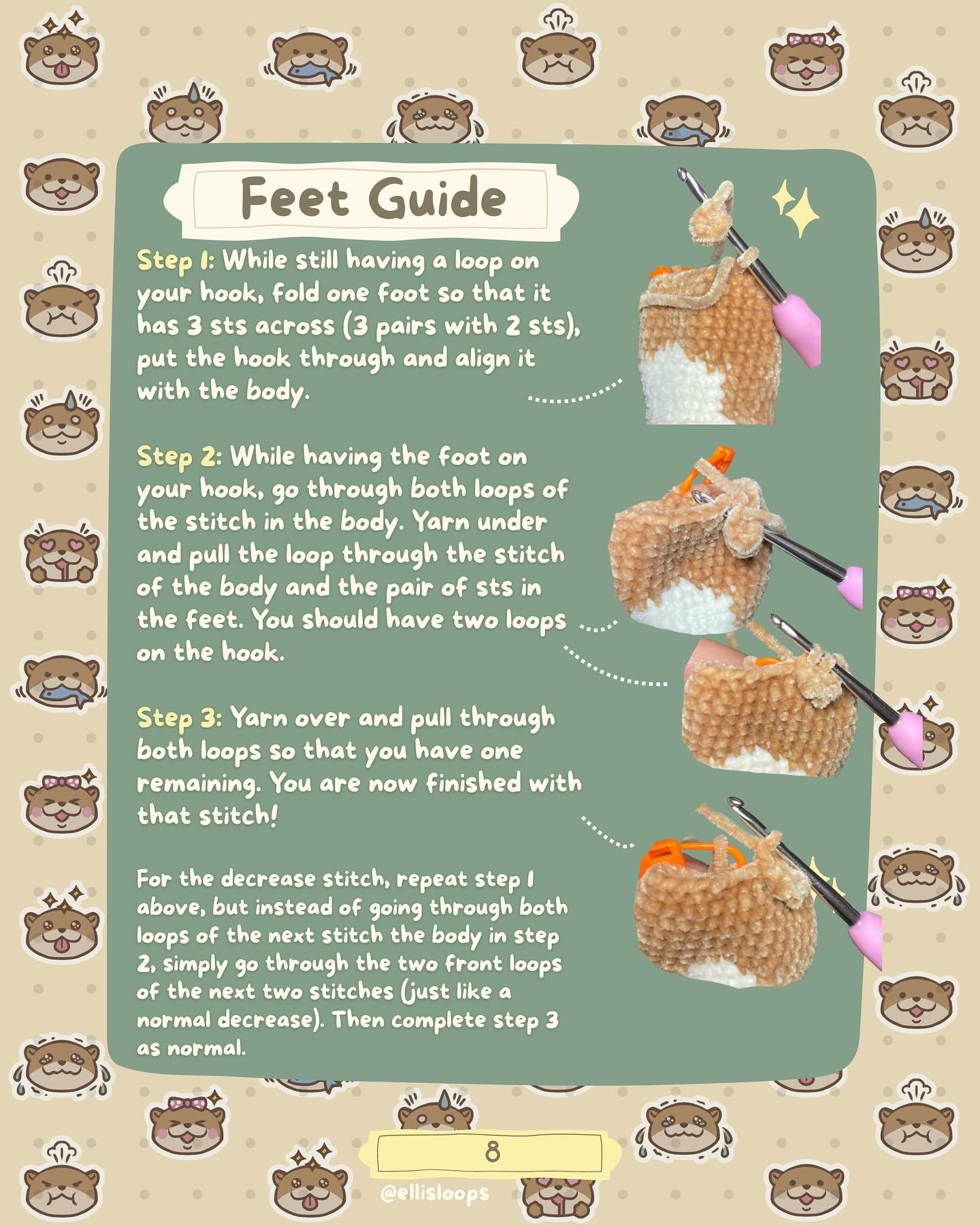 Adorable Otter Crochet Pattern with Plant Pot Accessory